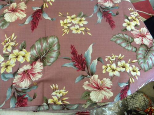 vintage 1997 Hawaiian barkcloth fabric 2 yds 45" Trendtex Fabrics Ltd