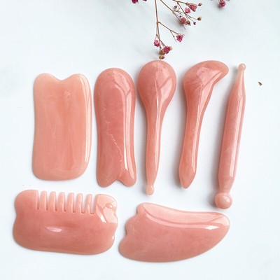 7PC SPA Massage Beeswax Gua sha Scraping Scraper Face Massager Acupuncture Resin