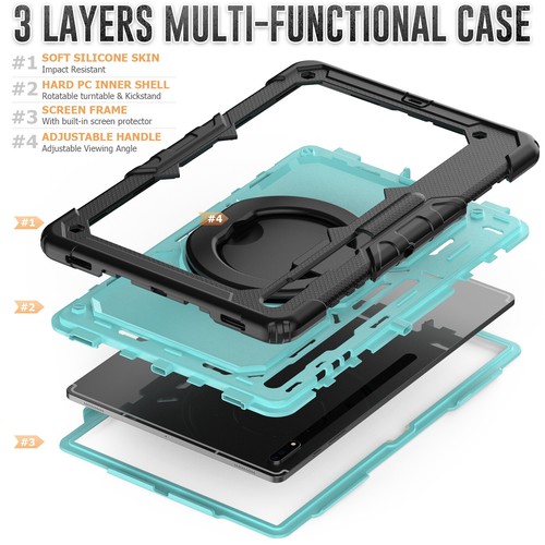 Für Samsung Tab S8 Ultra 14.6 SM-X900/X906 Robuste Robuste Hülle Displayschutzfolie - Bild 18 von 62