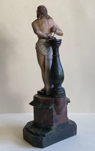 Barock Skulptur Alabaster Christus a.d. Geisselsäule 17. Jh. Christ column - Bild 8 von 20