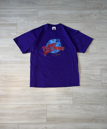 Vintage Planet Hollywood Disney Shirt Size Large Purple Walt Disney World 90s