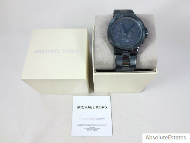 Michael Kors Quartz Mk-8655 Stainless Navy Wrist Watch From