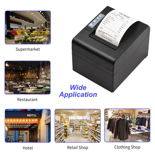 POS Printer 80mm USB Thermal Receipt Printer w/ Auto Cutter Support Cash Drawer - Picture 11 of 15