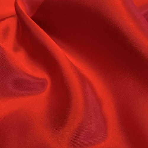 Charmeuse Satin Fabric Stretch | 58" Wide | Silky, Bridal | By Yard Red - Picture 2 of 3