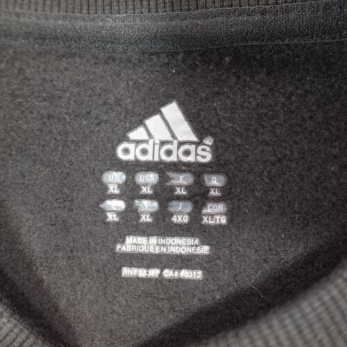 NWT Adidas Sweatshirt Mens XL Black Pullover Maranatha Center Graphic Logo Crew - Picture 3 of 13