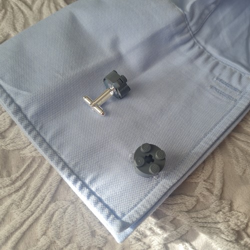 Lego Cufflinks Hand Made Birthday Wedding Gift Present Silver Plated Cuff Link - Picture 10 of 25