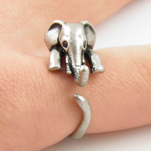Giraffe Ring, Elephant Ring, Terrier Dog Ring, Zebra Ring, Silver Adjustable USA - Picture 4 of 10