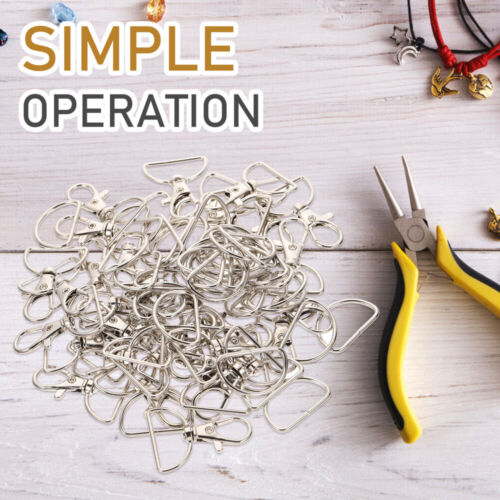 35 Sets Of Multifunction DIY Metal Stainless Steel Keychain Snap Clips - Picture 5 of 12