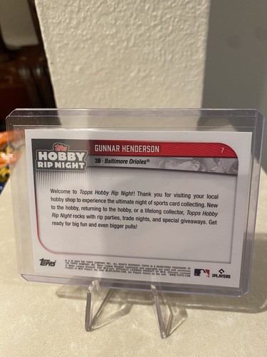 2024 Topps Hobby Rip Night Gunnar Henderson Baltimore Orioles - Picture 2 of 2