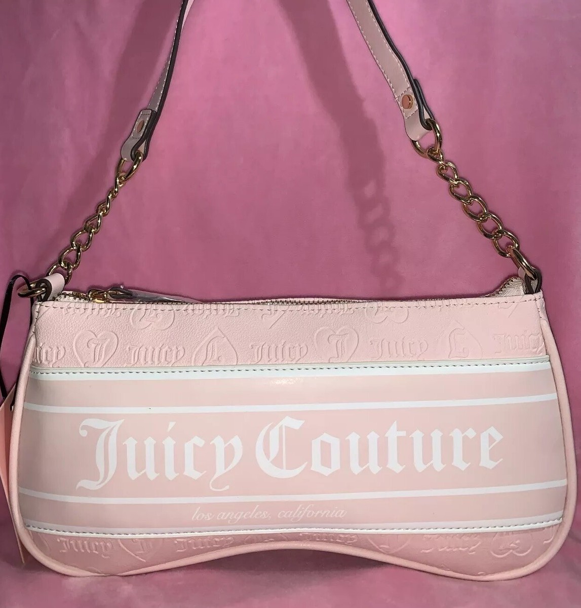 Juicy Couture チェック柄 ハンドバッグ Juicy Couture Crystal-embellished Heart Leather Top Handle