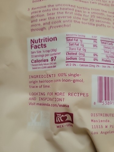 Masienda White Corn Masa Harina Non GMO Heirloom 2.2 Lbs Tortilla  - Bild 8 von 8