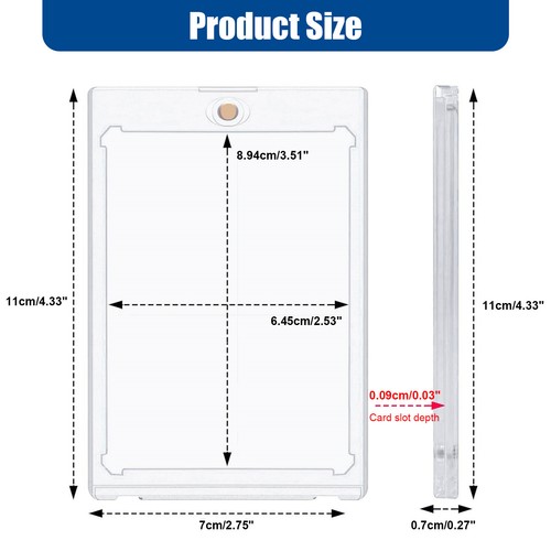 10-50x Magnetic Card Holders Cases 35pt Baseball Cards Protectors Fit For Sports - Picture 5 of 10