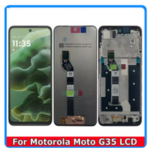 For Motorola Moto G35 LCD Display Touch Digitizer Assembly With Frame Replace
