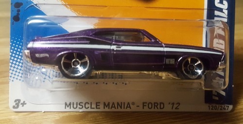 Hot Wheels '73 Ford Falcon XB Purple 1:64 Scale New 2012 Muscle Mania - Picture 5 of 9