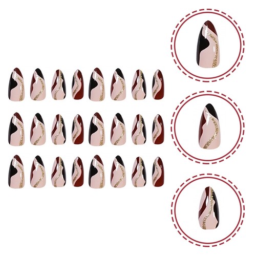48pcs False Nail Long Fake Nails Tips Detachable Women Fake Nails Tips - Photo 1 sur 12