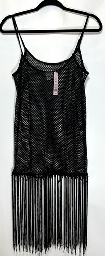 Wild Fable Women's Black Fishnet Fringe Cover-Up Midi Dress Sz XS (0/2) NWT $22 - Bild 2 von 7