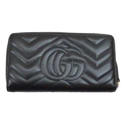 ★GUCCI★ GG Marmont Matelasse Long Wallet Top 443123DTDHD15 GG Marmont bi-color zip around wallet in beige and blue