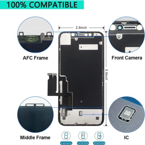 For Premium iPhone 11 LCD Display Touch Screen Replacement Digitizer Assembly - Picture 4 of 8