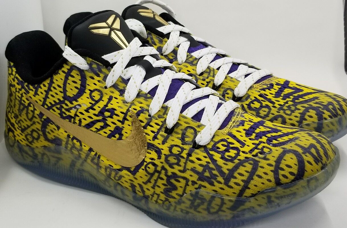 NIKE KOBE XI LOW MAMBA DAY ID PURPLE/YELOW/BLACK SIZE 9 865773-991 NIKE KOBE XI LOW MAMBA DAY ID PURPLE/YELOW/BLACK SIZE 9 865773-991