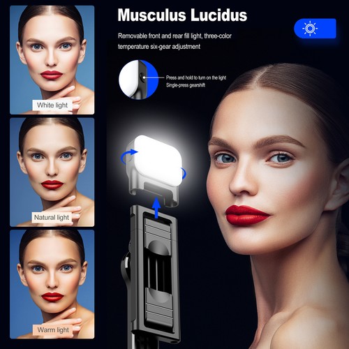 107cm/42in Multi-function Selfie Stick Desktop Tripod 7 Sections G9P2 - Photo 5 sur 12