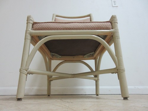Vintage Mid Century Rattan Regency Desk Arm Chair - Picture 8 of 12