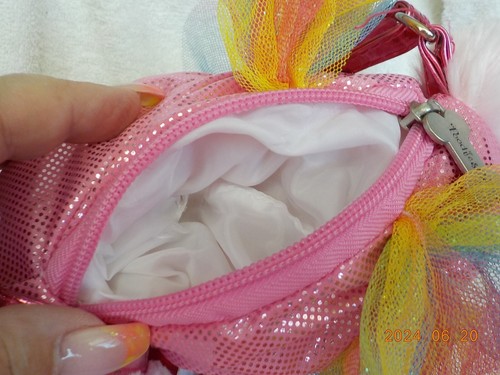 Poochie & Co Plush Pink/white Puppy Purse Rainbow sparkle Pink tutu - Picture 9 of 10