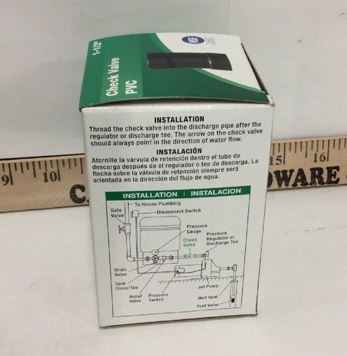 ProPlumber Pump 1-1/2” Water Back Flow PVC Spring Check Valve PPFCV150-PL NEW - Picture 4 of 6