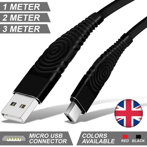 Heavy Duty Braided Micro USB Cable Data Sync Charger Charging Lead For Android - Picture 3 of 7