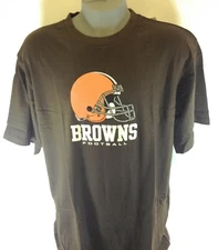 Mens NFL Team Apparel Cleveland Browns Brown Orange B&T Logo Football T-Shirt