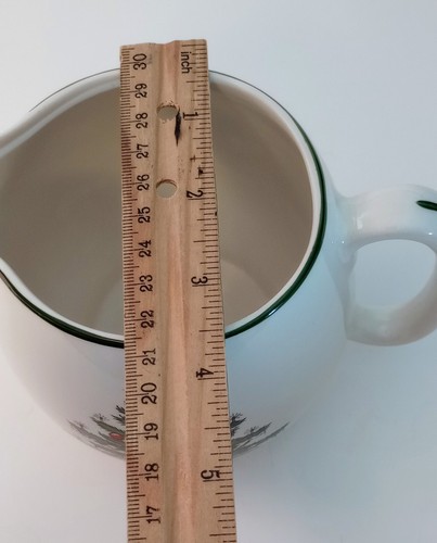 Vintage CUTHBERTSON England ORIGINAL CHRISTMAS TREE Pottery Pitcher 5" Tall - Picture 11 of 11