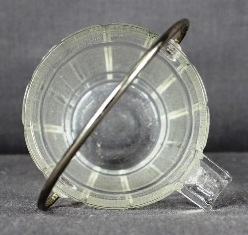 Vintage Hazel Atlas Clear Glass Bucket Toothpick/Match Holder Ashtray w/ Handle - Picture 3 of 6