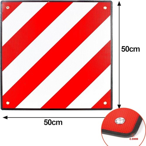 2 In 1 Warntafeln Warntafel 50 X 50 cm Rot-Weiß Italien und Spanien Aluminium DE - Bild 9 von 19