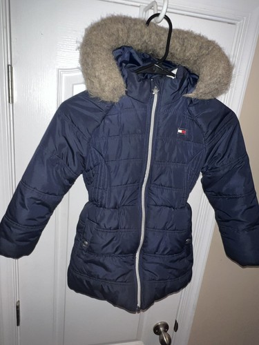 Boys Size XS(5/6) Tommy Hilfiger Youth Fleece Lined Hooded Puffer Winter Jacket - Picture 4 of 9