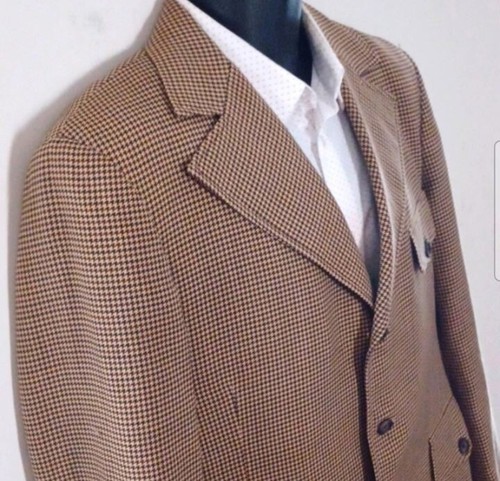 'The Executive' :: Vintage braun hellbraun karierter Blazer Sportmantel, 44R  - Bild 6 von 8