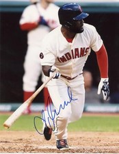 ABRAHAM ALMONTE CLEVELAND INDIANS SIGNED 8X10 PHOTO W/COA