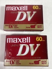 Maxell Mini DV Cassette 60 minute Factory Sealed Made in Japan Lot Of Two NEW