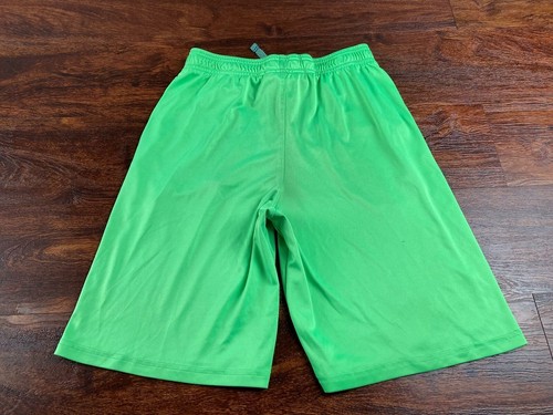 UNDER ARMOUR Heat Gear Stretch Tie Waist Green Athletic Shorts Boy's Size Large - Picture 3 of 8