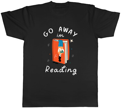 Go Away I'm Reading Herren T-Shirt Buchliebhaber lustig Shirt Geschenk