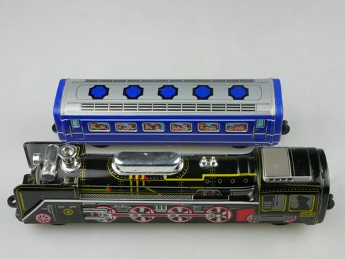 Ichiko Japan Sheet Metal Toy Steam Locomotive D5101 U. Cart Friction Tin 115307 - Picture 9 of 10