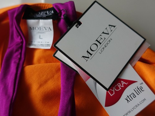 NWT Moeva Janice Orange/Fuchsia One Piece Swimsuit Sz L - Picture 9 of 9