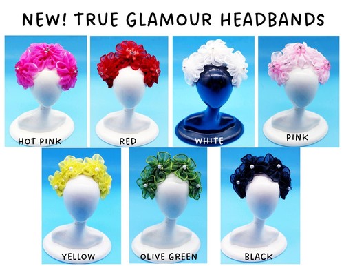 Hats Fit BARBIE Fashion Doll Handmade Designer Organza "TRUE GLAMOUR" HEADBANDS - Picture 1 of 22