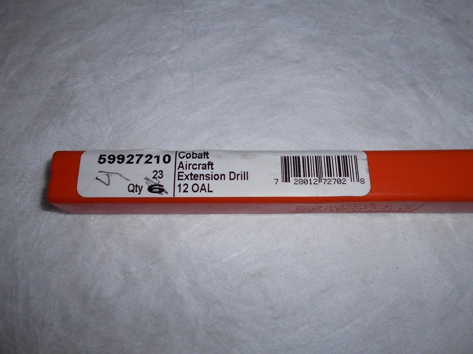 Hertel Aircraft Extension Drill Bit 0.154" x 12" Cobalt Qty. 5 59927210 - Image 3 of 3