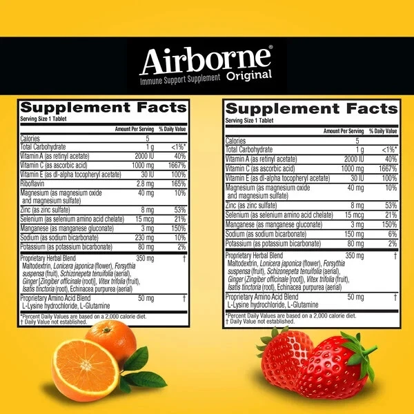 Airborne Immune Support Effervescent Tablets, 36 ct, Berry - Image 3 of 4