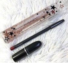 MAC COSMIC LIP DUO: RED F/S BRICK LIP PENCIL FRESH MOROCCAN FROST LIPSTICK NIB