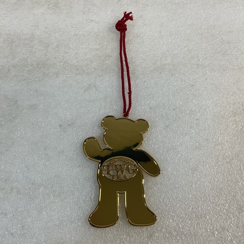 TWG Tea Metal Golden Colored Bear Ornament GnuCollectibles - Picture 2 of 8