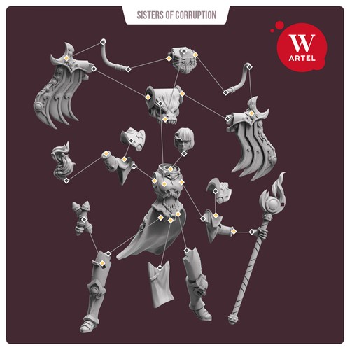 Sister Permutatia- Artel W- Sororitas Sisters Chaos Possessed Cultists - 第 3/11 張圖片