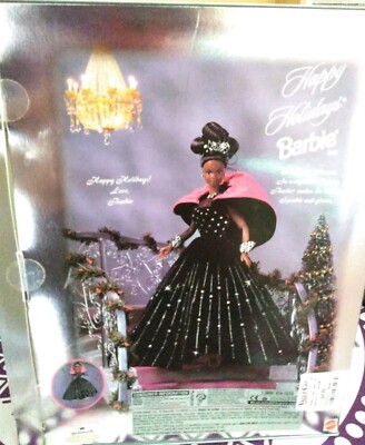 RARE*BARBIE HAPPY HOLIDAYS 1998 AFRICAN AMERICAN MATTEL #20201  display picture 1
