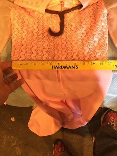 Vestido Formal Vintage Montgomery Ward Rosa Manga Larga Cremallera - Imagen 9 de 10