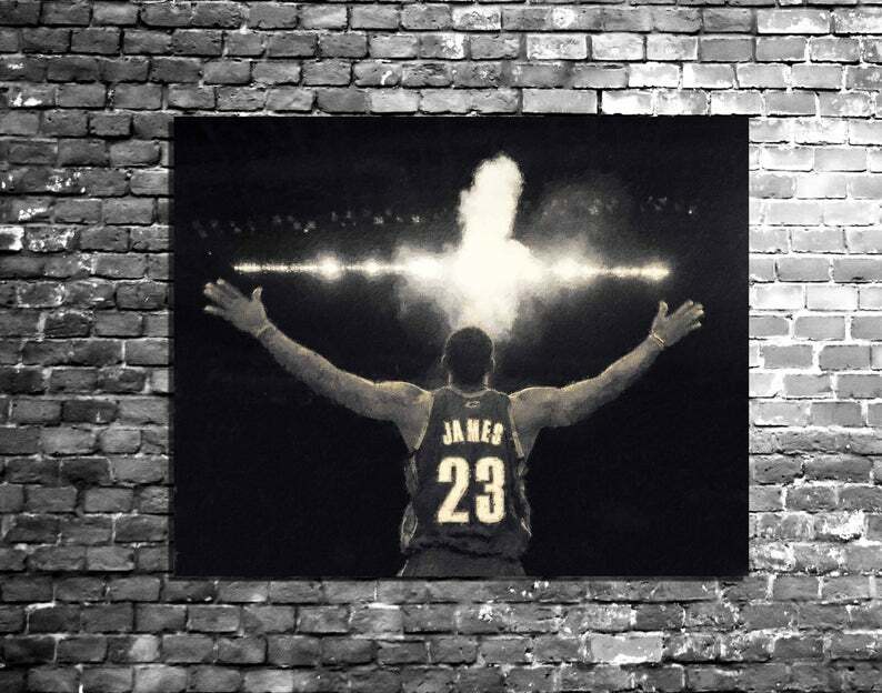 Lebron James Canvas Print - Cleveland Cavaliers - Wall Art, Sports Art Print