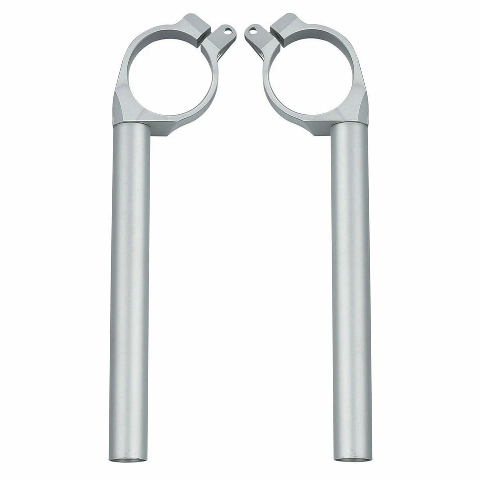 Clip plateado en clipones manillar aptos para Yamaha YZF R6 YZFR6 YZF-R6 2006-2016 Foto 3 de 4